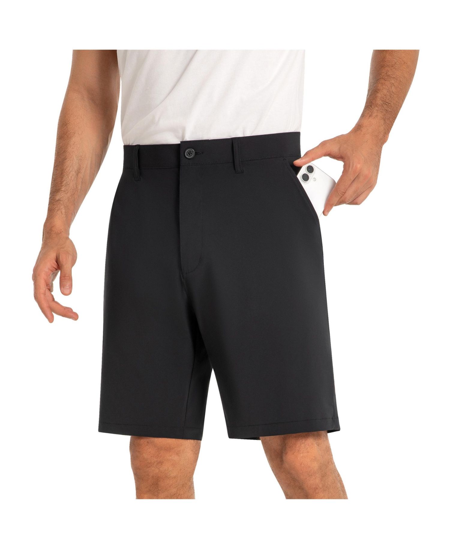 Mens Golf Dress Shorts 8.5” Inseam Casual Chino Shorts Flex Waist