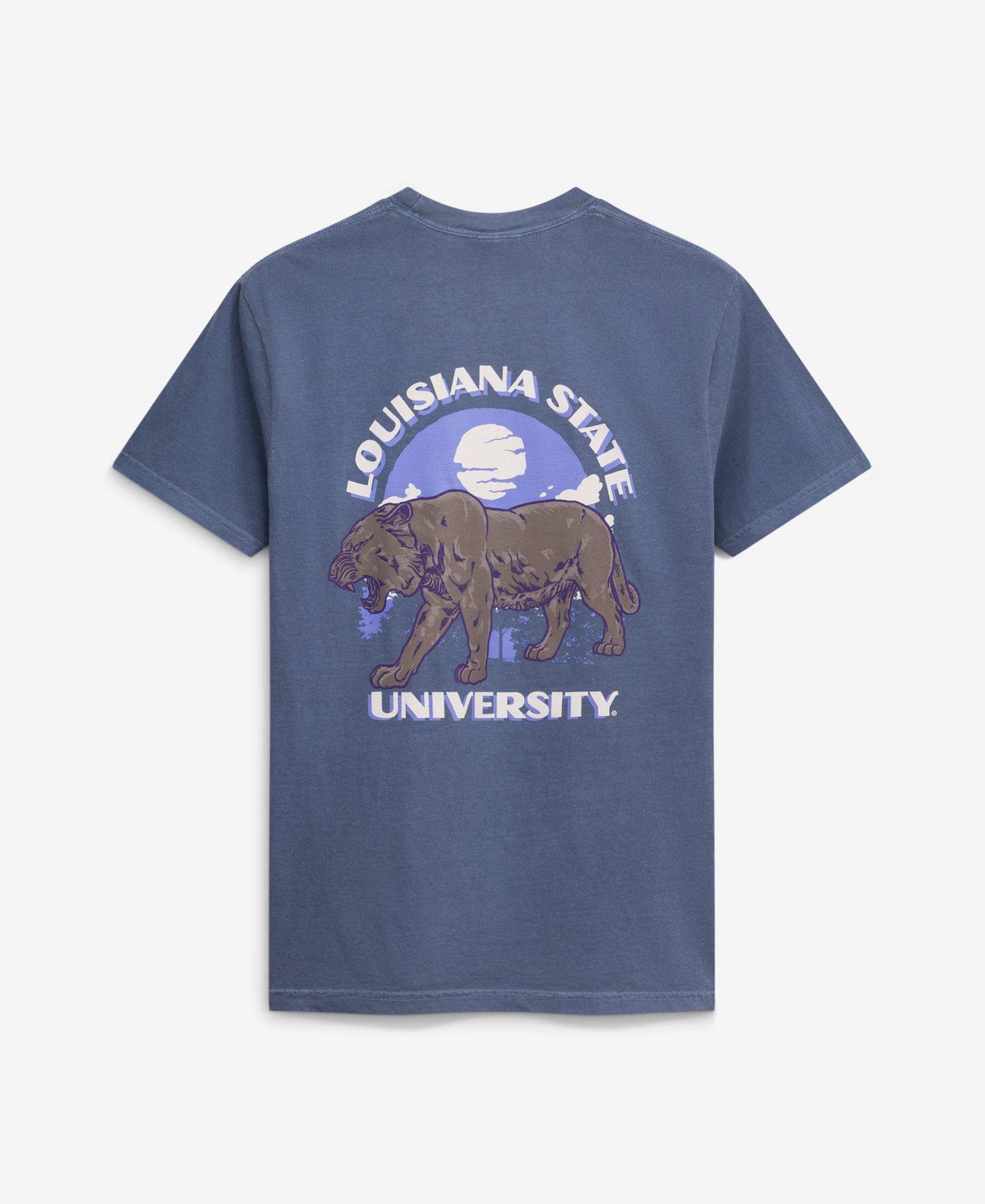 Men's Navy LSU Tigers Comfort Colors Team Statue T-Shirt