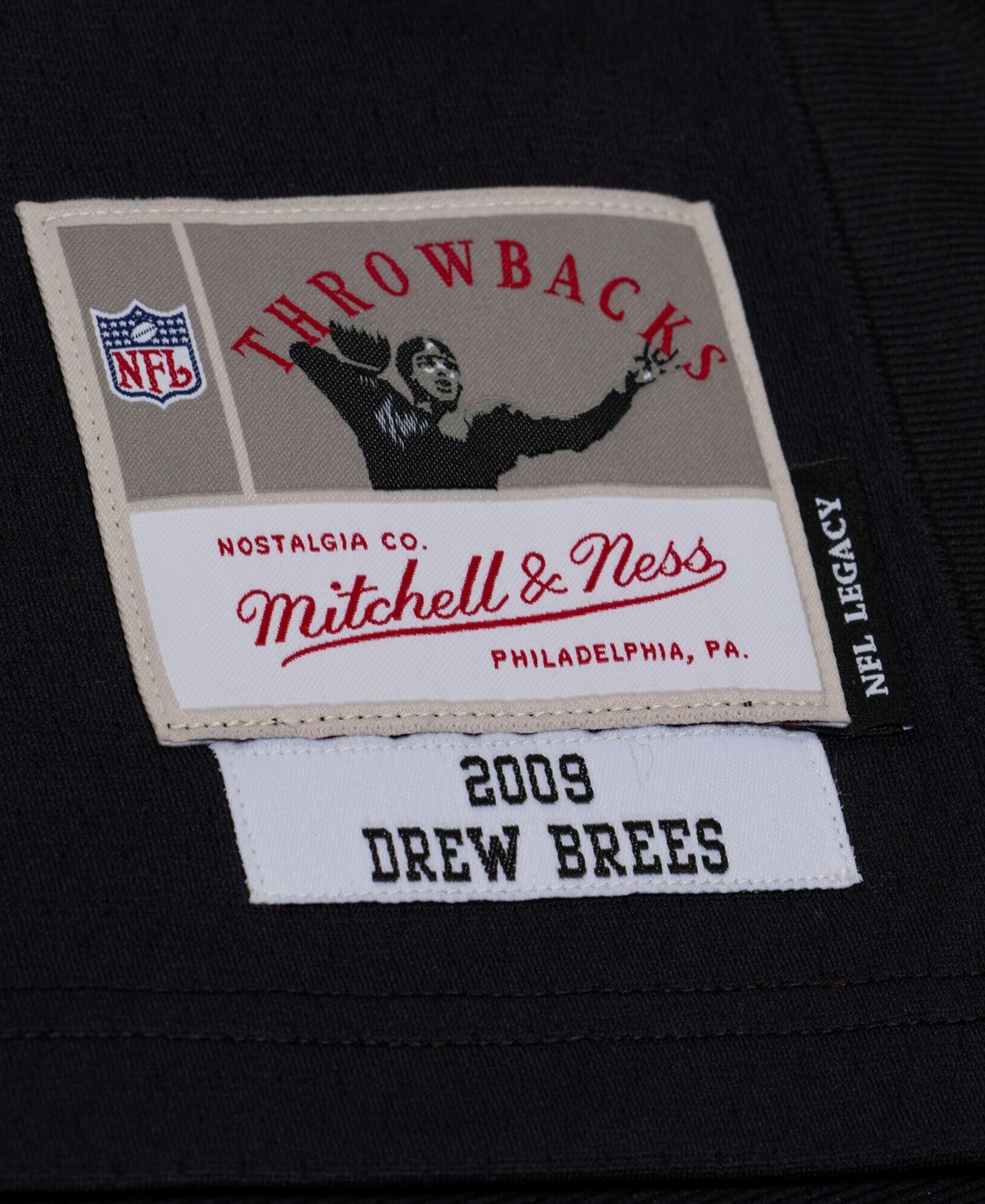 Men's Drew Brees Black New Orleans Saints 2009 Legacy Jersey