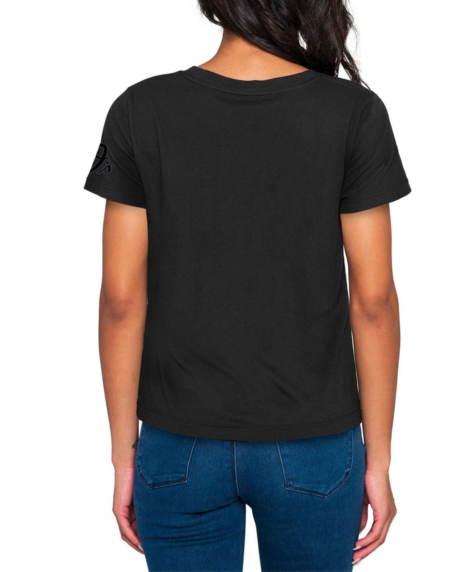 Women's Baltimore Orioles 2023 City Connect Cap Logo Screen Print Graphics T-Shirt
