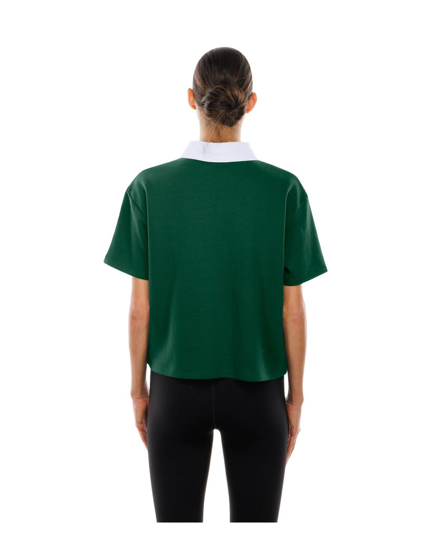 Women's Green Bay Packers Cropped Boxy Polo