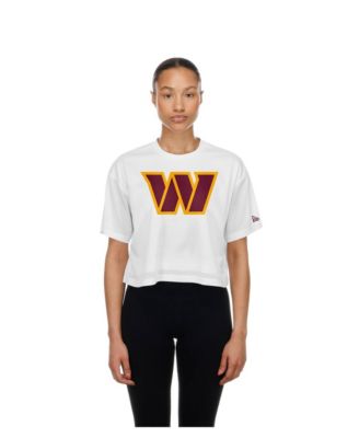 Women's Washington Commanders Cropped Boxy Mesh T-Shirt