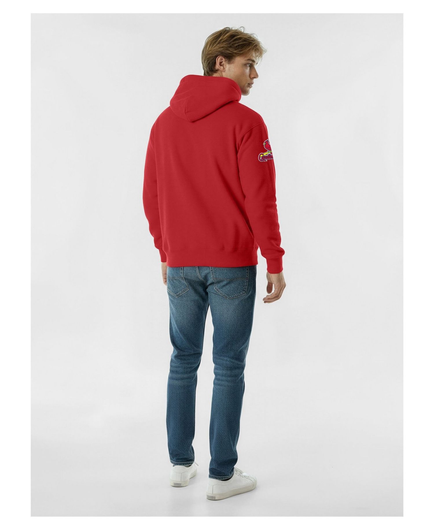 Men's Red St. Louis Cardinals Reverse Weave Chenille Hoodie