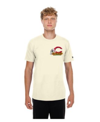Men's Natural Cincinnati Reds Dia de los Muertos Sugar Skull T-Shirt