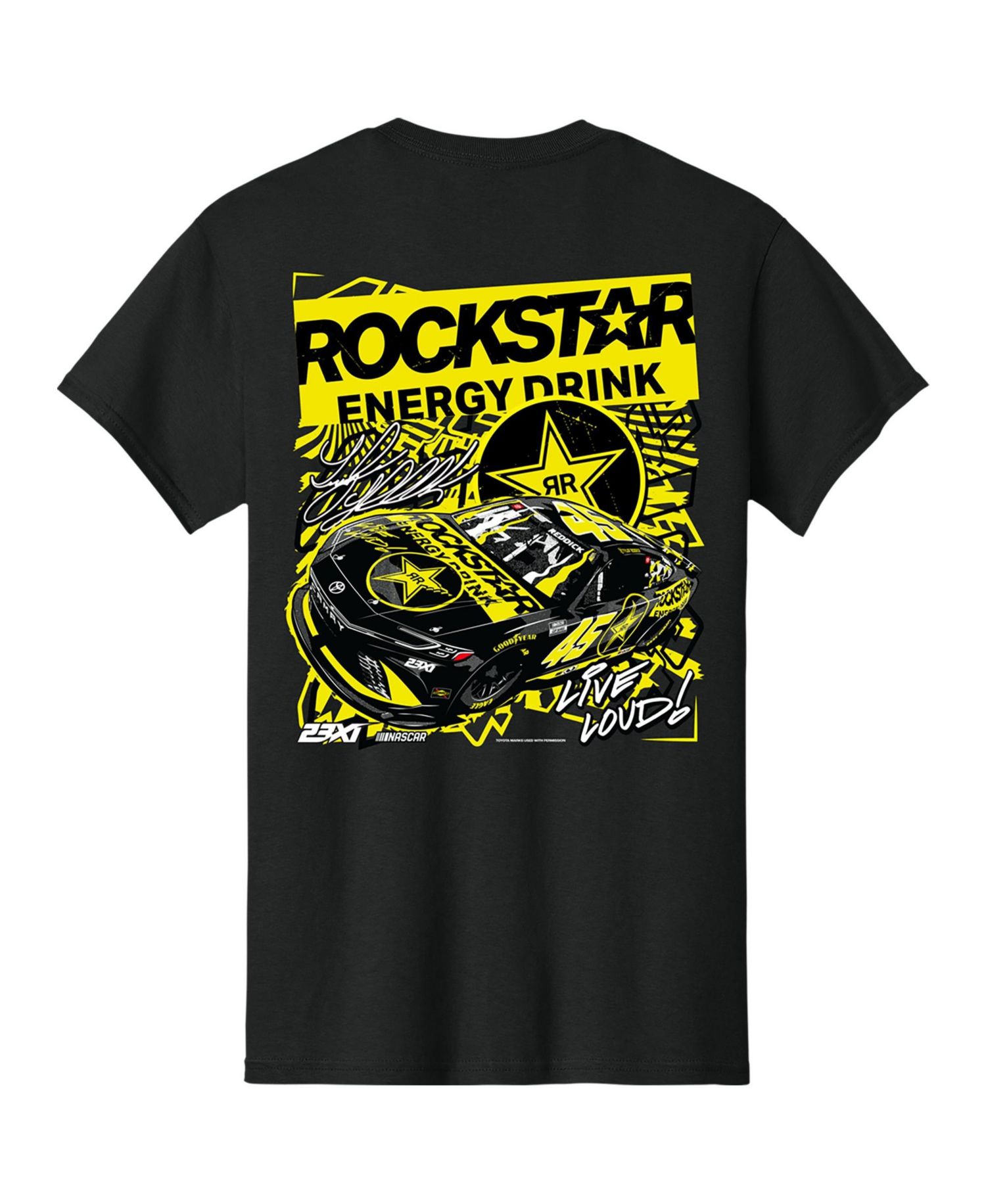 Мужская черная футболка Tyler Reddick Rockstar Energy Car