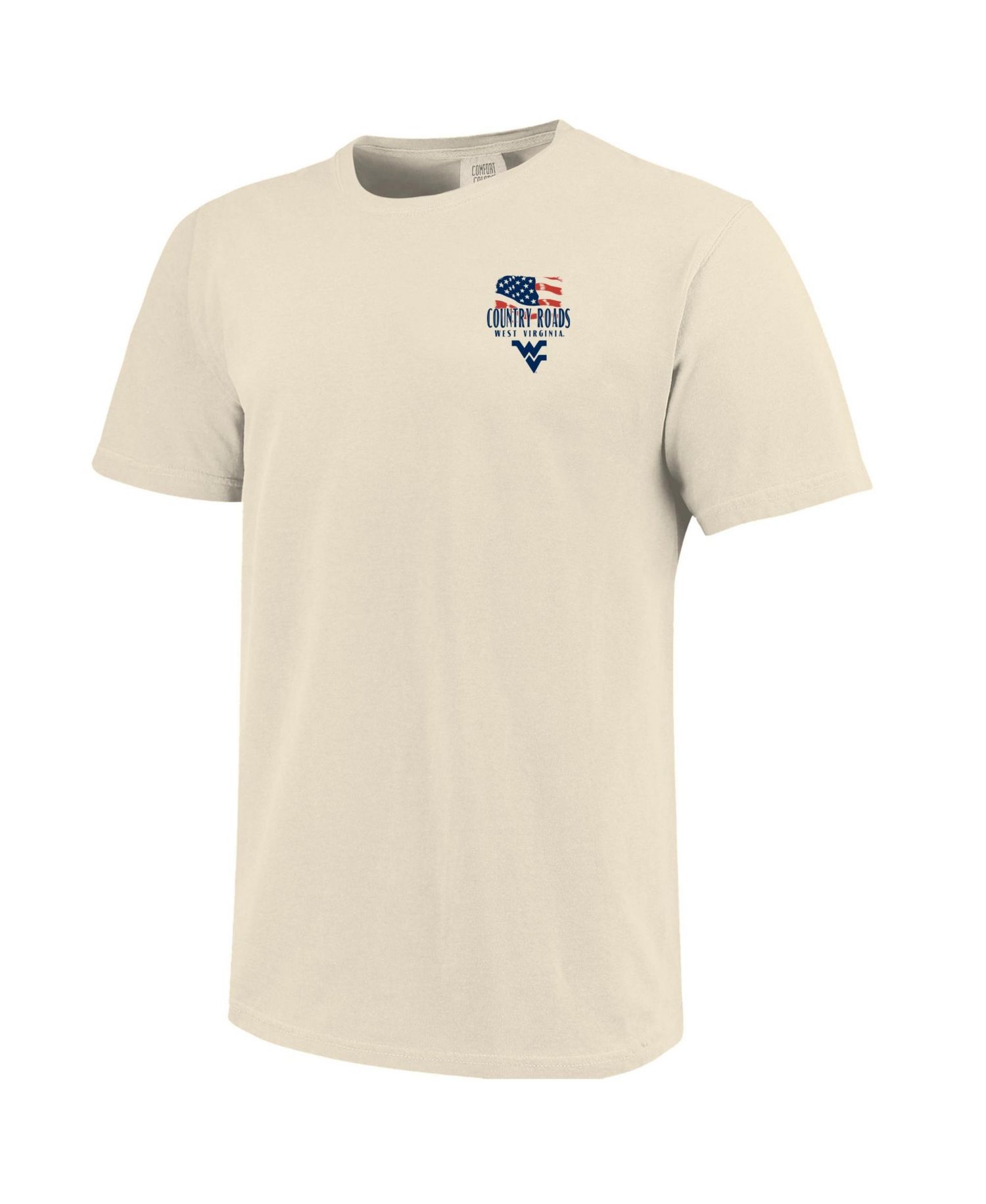 Men's Image One Cream West Virginia Mountaineers Country Roads Americana Comfort Colors T-Shirt