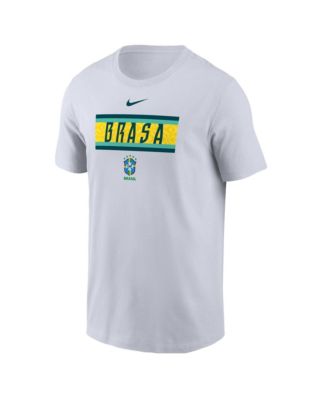 Men's White Brazil National Team Federation Wordmark T-Shirt