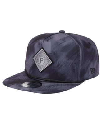 Men's Navy Pittsburgh Pirates Printed Golfer Snapback Hat