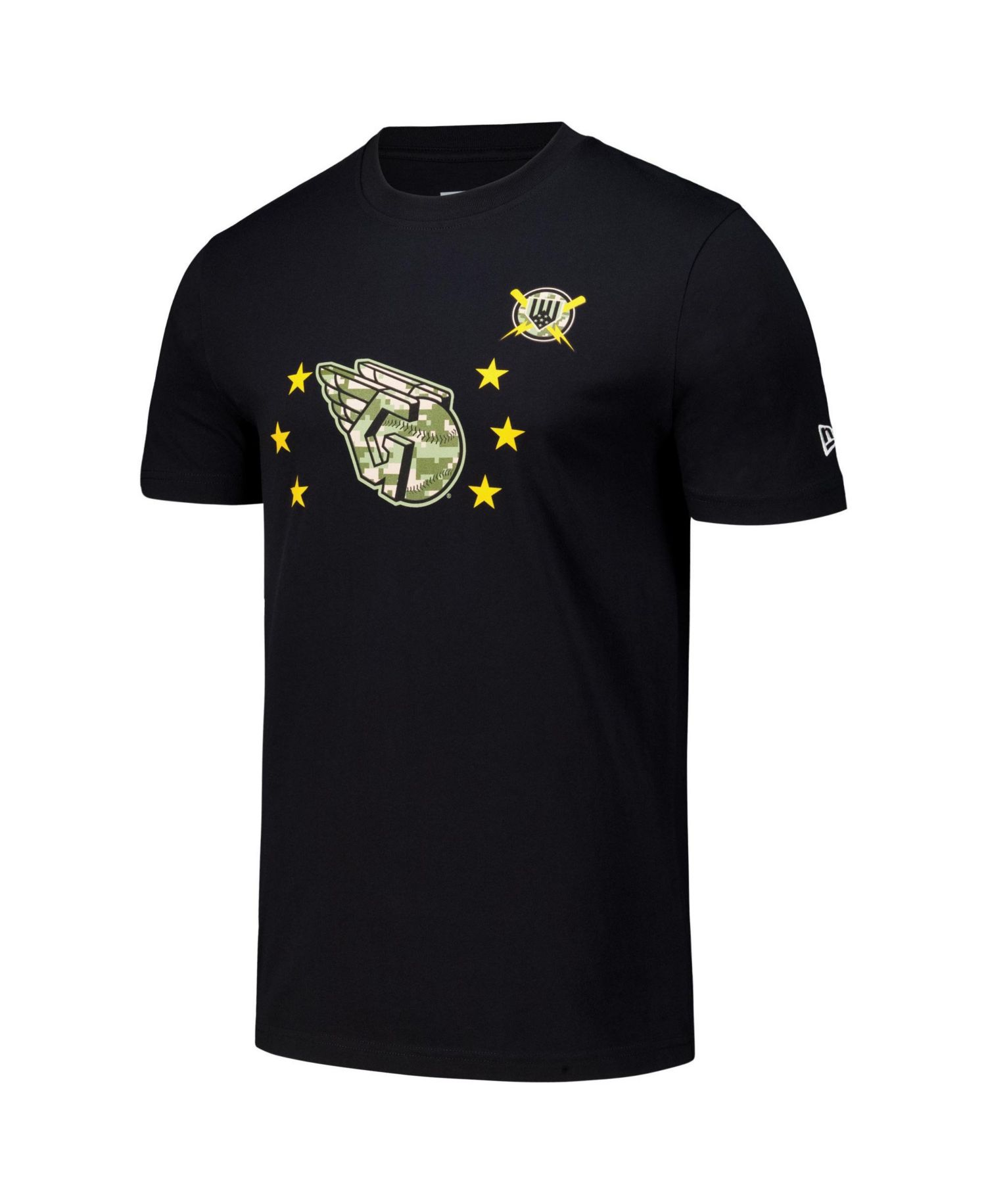 Men's Black Cleveland Guardians 2024 Armed Forces Day T-Shirt