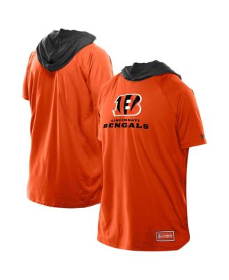 Men's Orange Cincinnati Bengals Combine Authentic Hooded Raglan Short-Sleeve T-Shirt