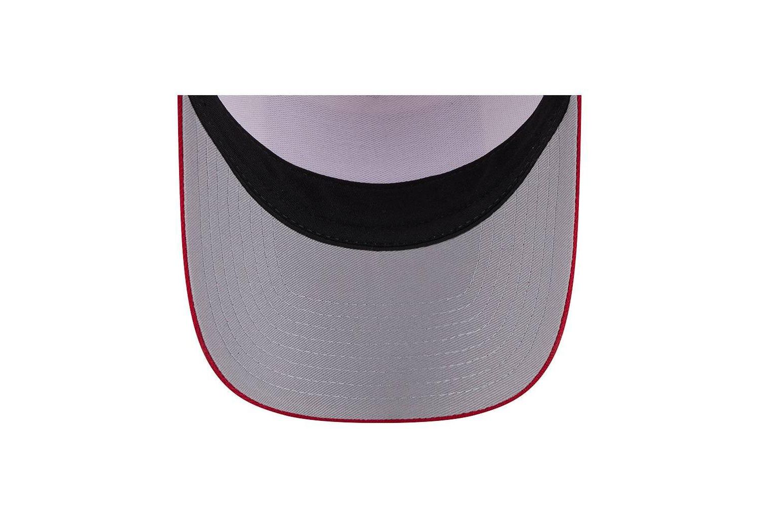 Men's Stone/Red Philadelphia Phillies Text A-Frame Trucker 9FORTY Hat