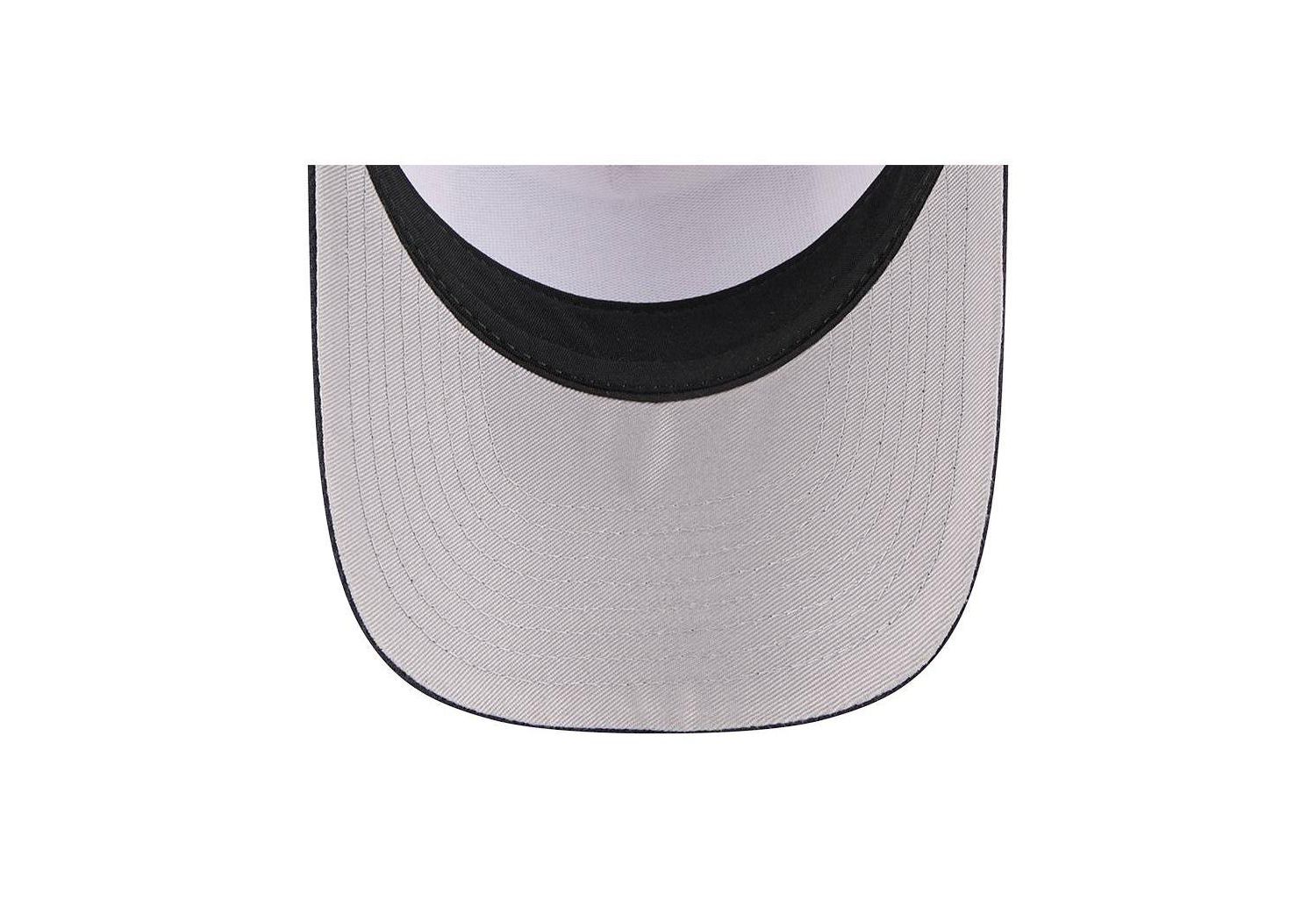 Men's Stone/Navy Houston Astros Text A-Frame Trucker 9FORTY Hat