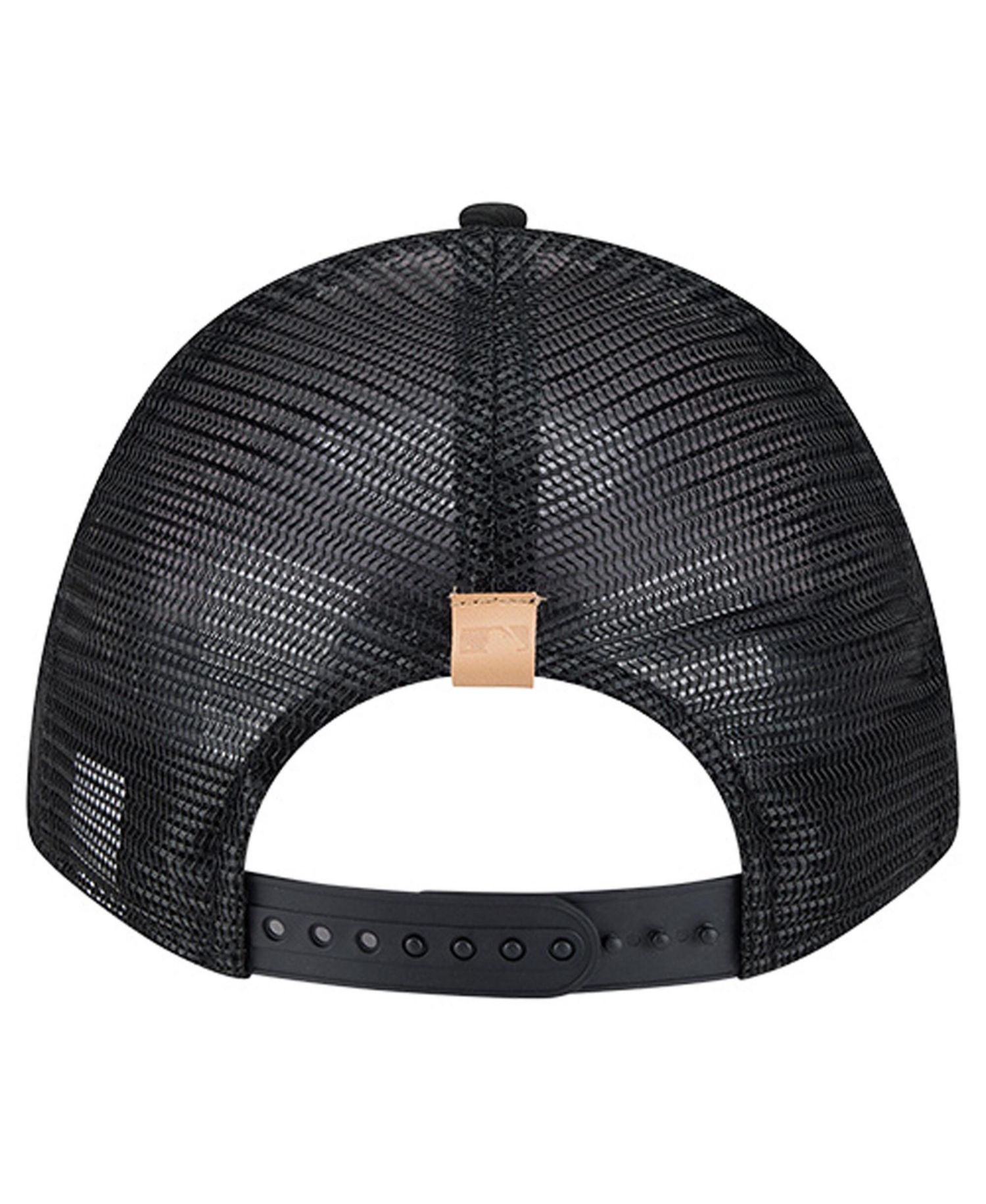 Men's Stone/Black Arizona Diamondbacks Text A-Frame Trucker 9FORTY Hat