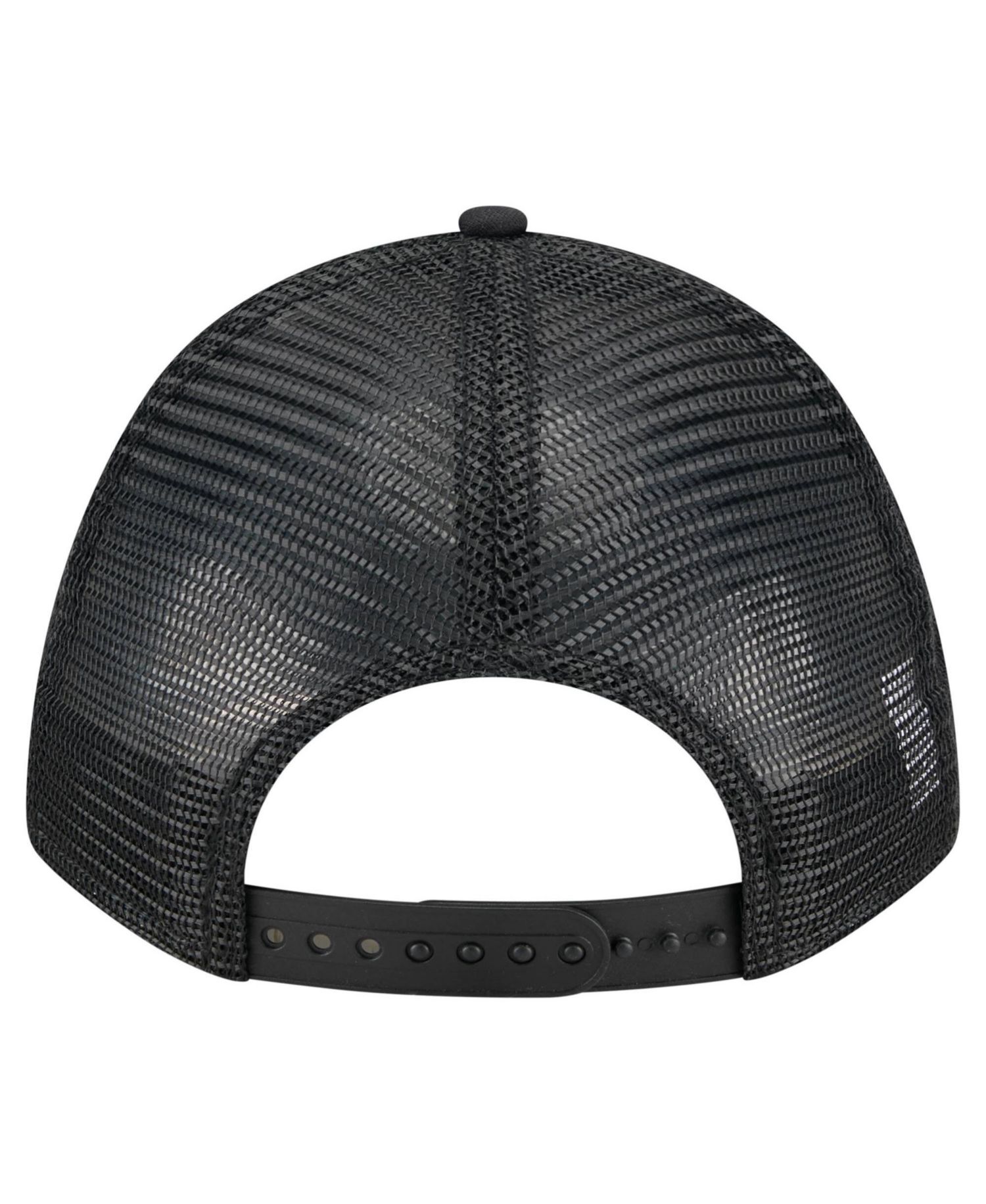 Men's Black Miami Marlins City Initial 9FORTY A-Frame M-Crown Adjustable Trucker Hat