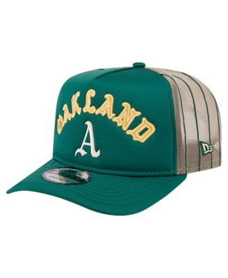 Men's Kelly Green Oakland Athletics Vintage Arched Foam Front 9FIFTY A-Frame Adjustable Trucker Hat
