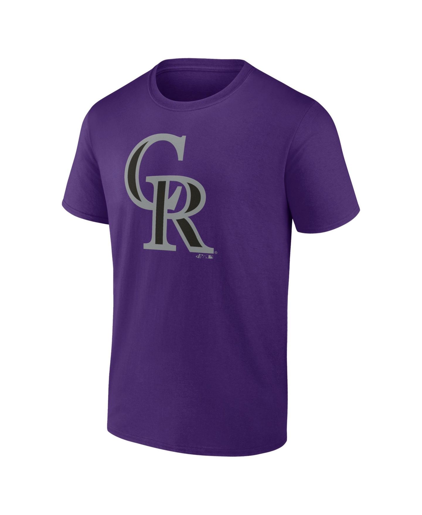 Мужская футболка Logo Athletic Purple Colorado Rockies Official Logo — фото 3