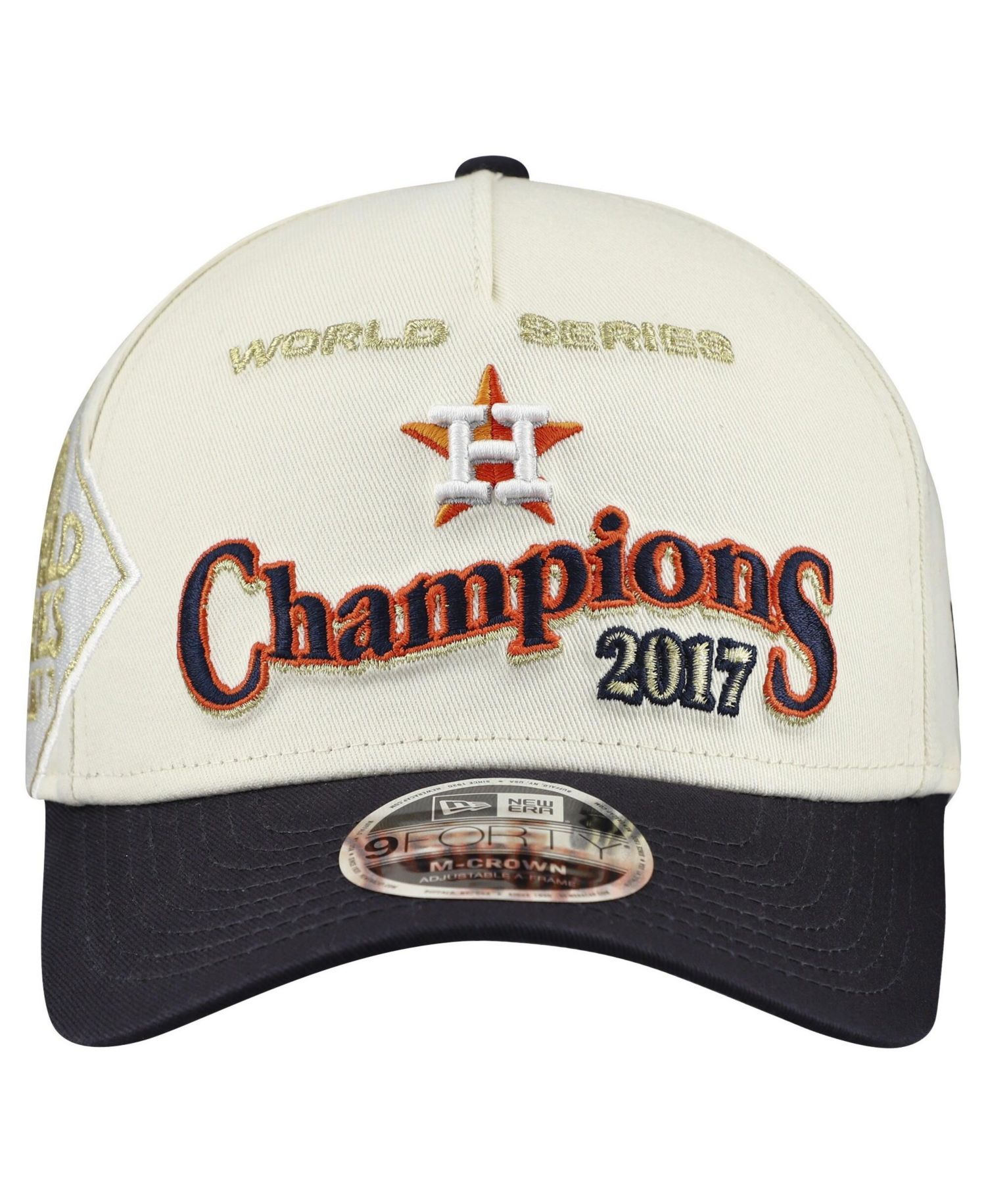 Men's Cream/Navy Houston Astros World Series 9FORTY M-Crown A-Frame Adjustable Hat
