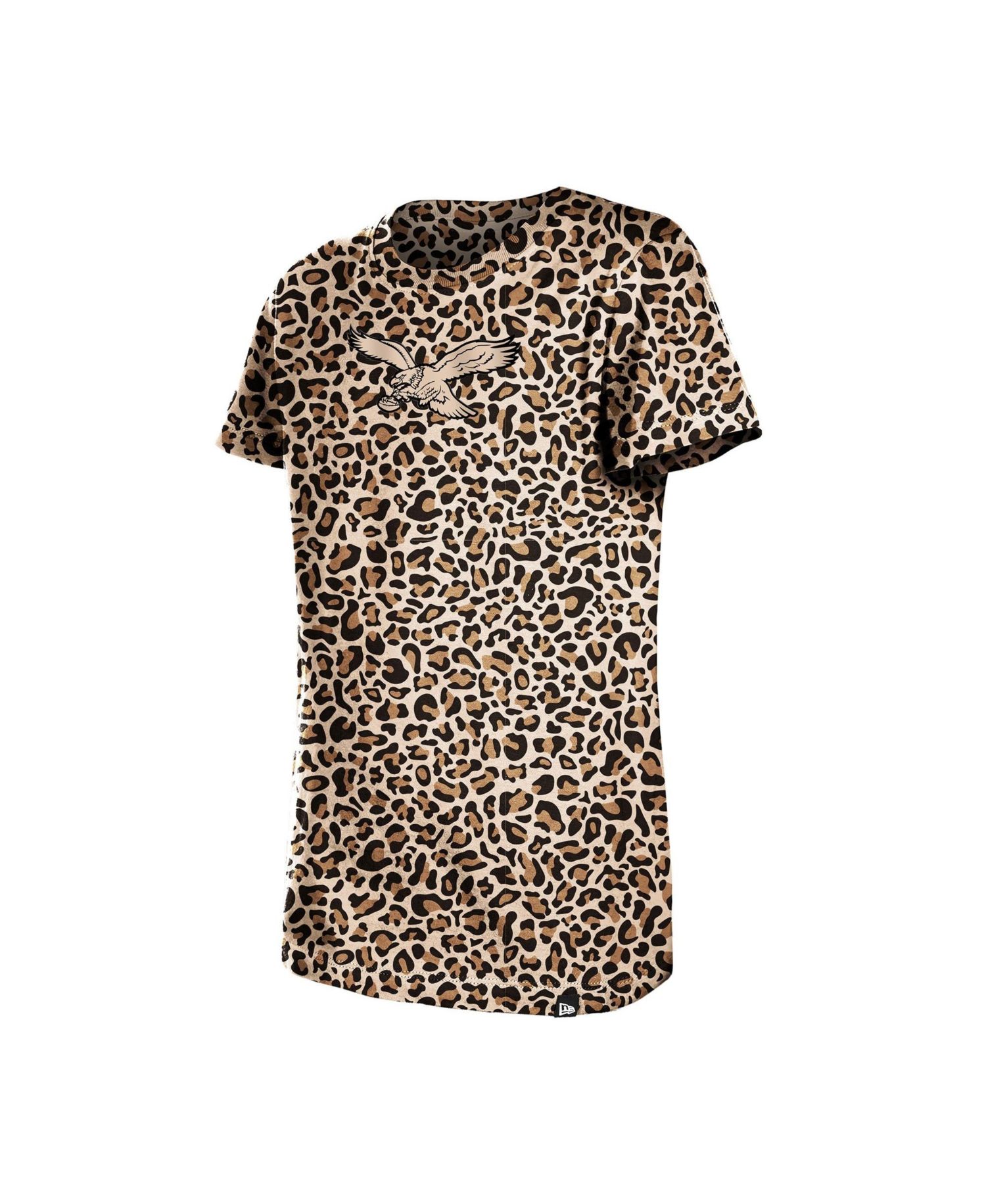 Big Girls Tan Philadelphia Eagles Mom & Me Leopard T-Shirt