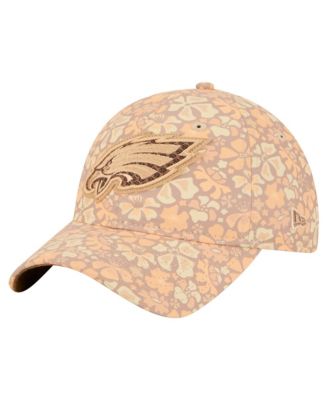 Women's Tan Philadelphia Eagles Floral 9TWENTY Adjustable Hat
