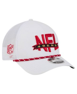 Men's White San Francisco 49ers NFL 9FORTY A-Frame M-Crown Adjustable Trucker Hat