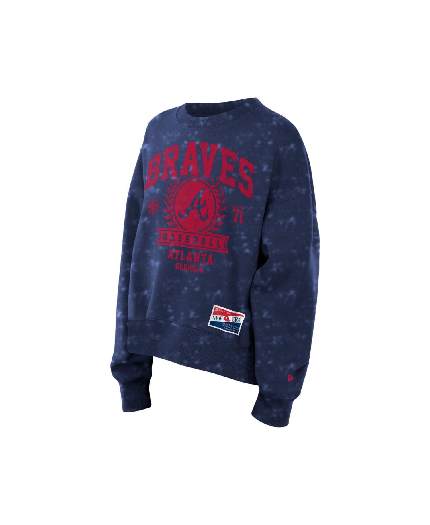 Women's Atlanta Braves Oversized Crewneck Throwback Sweatshirt