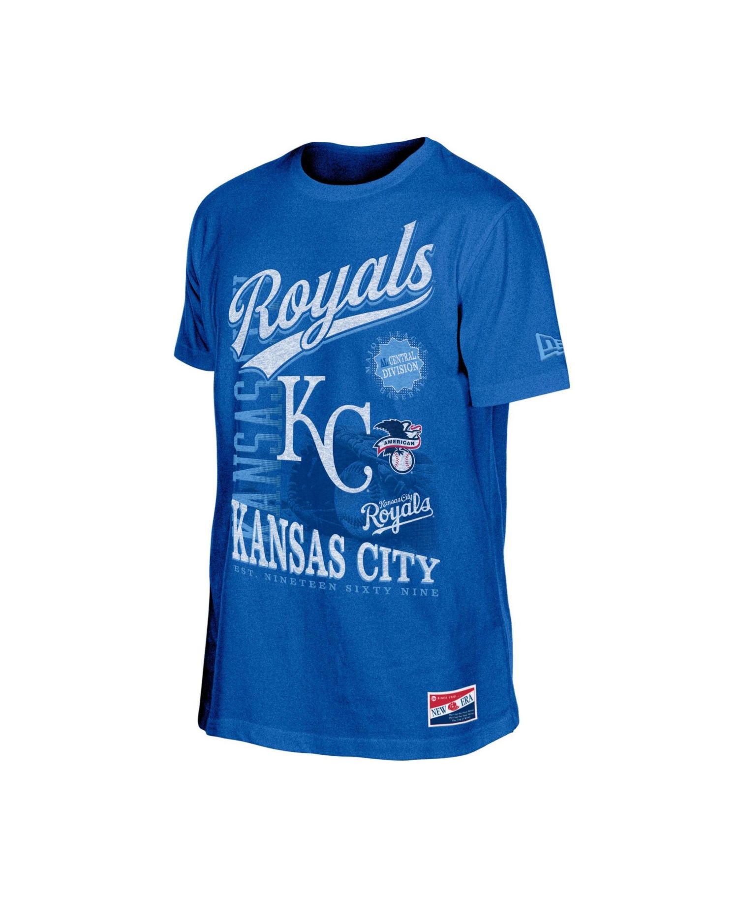 Men's Royal Kansas City Royals Oversized Throwback Distressed T-Shirt