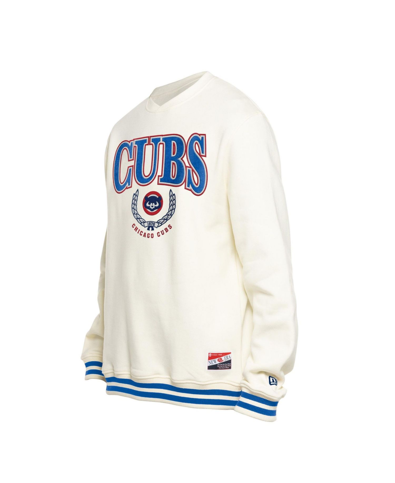 Men's White Chicago Cubs Throwback Sweatshirt