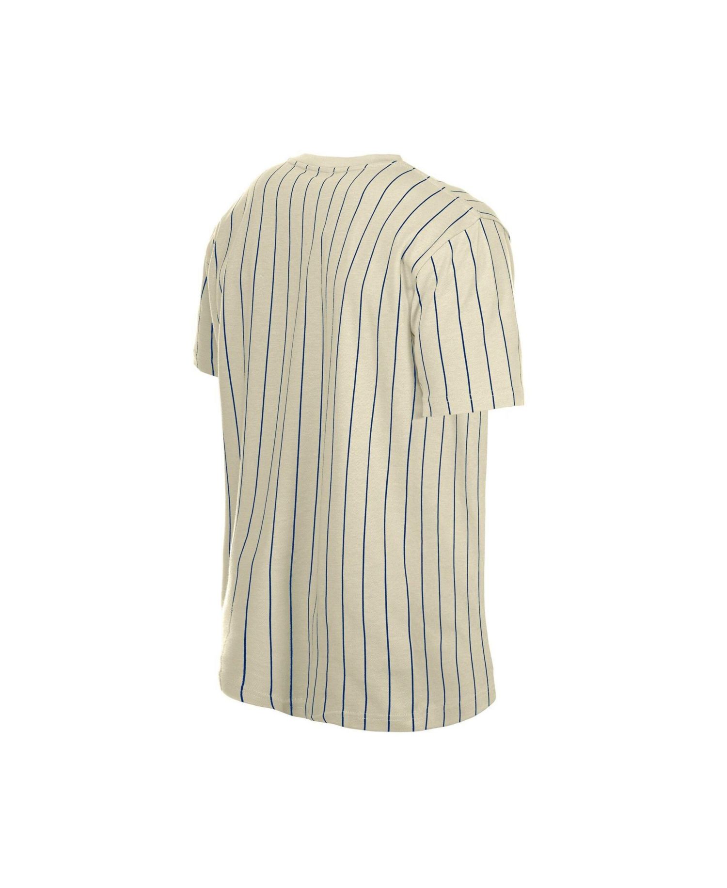 Men's Cream Boston Red Sox Throwback Meshback Pinstripe T-Shirt