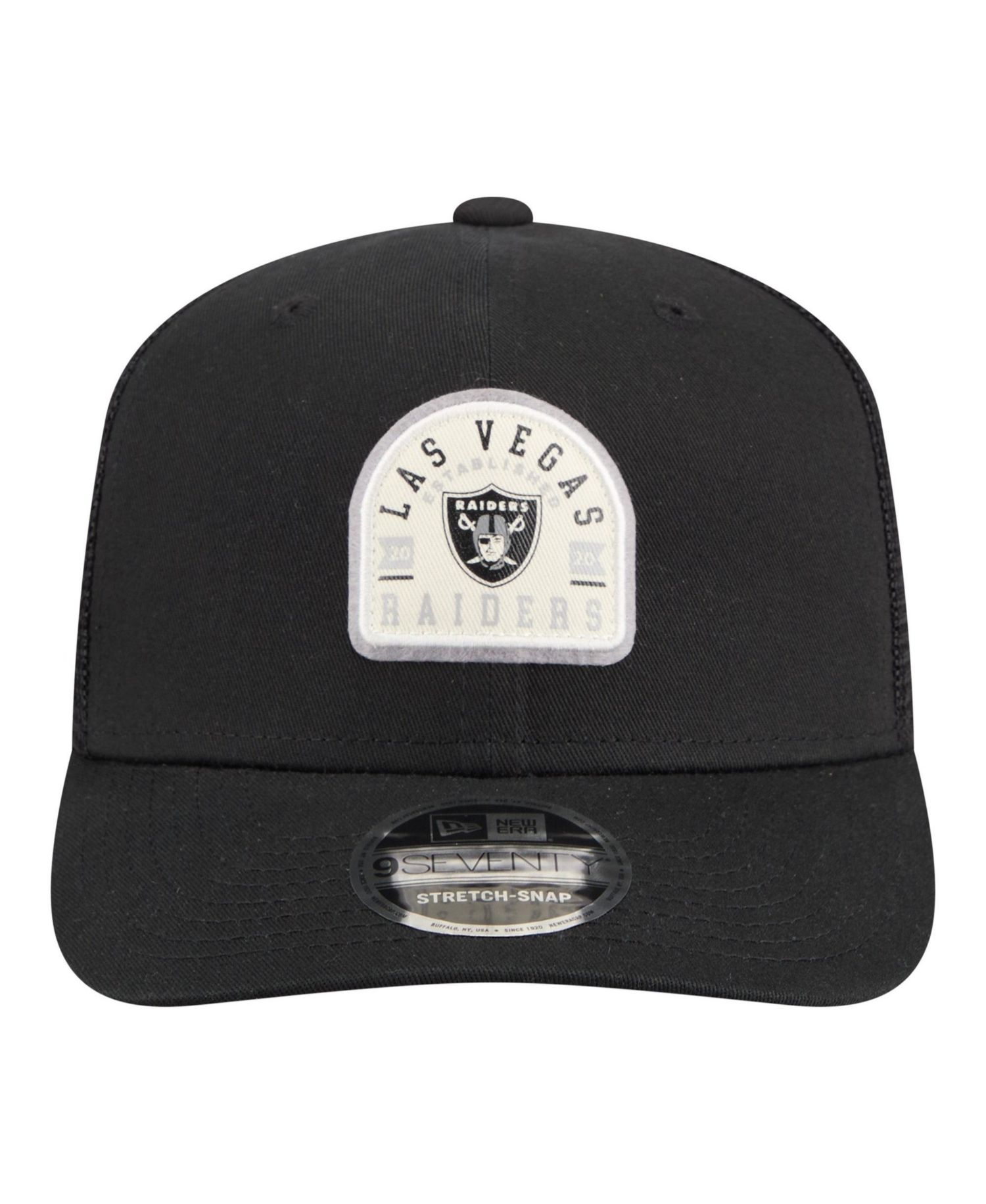 Men's Black Las Vegas Raiders Contest 9SEVENTY Adjustable Trucker Hat