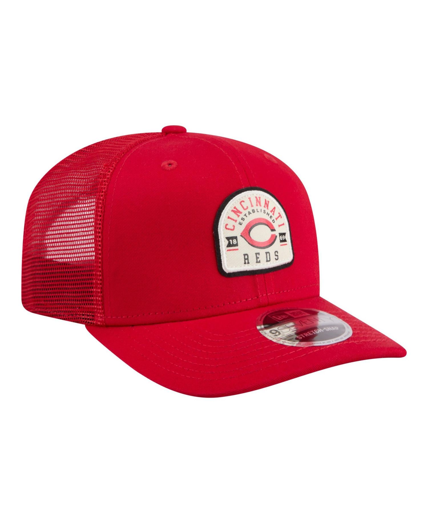 Men's Red Cincinnati Reds Contest 9SEVENTY Adjustable Trucker Hat