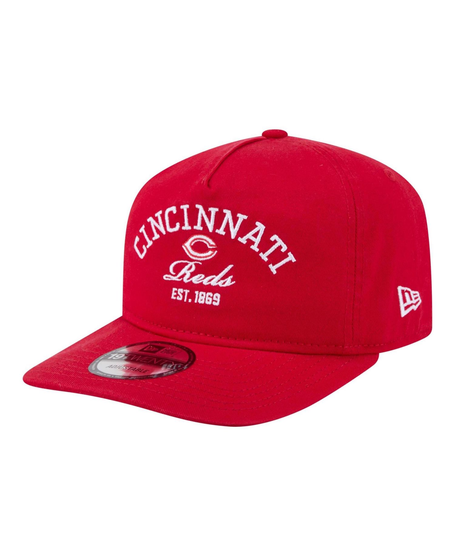 Men's Red Cincinnati Reds Stacked 19TWENTY Adjustable Hat