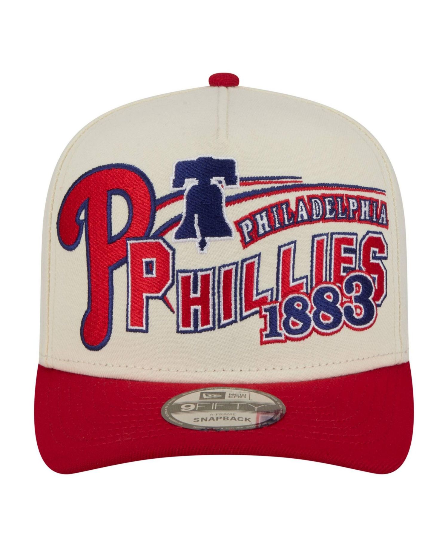 Men's Cream/Red Philadelphia Phillies Classic A-Frame 9FIFTY Snapback Hat