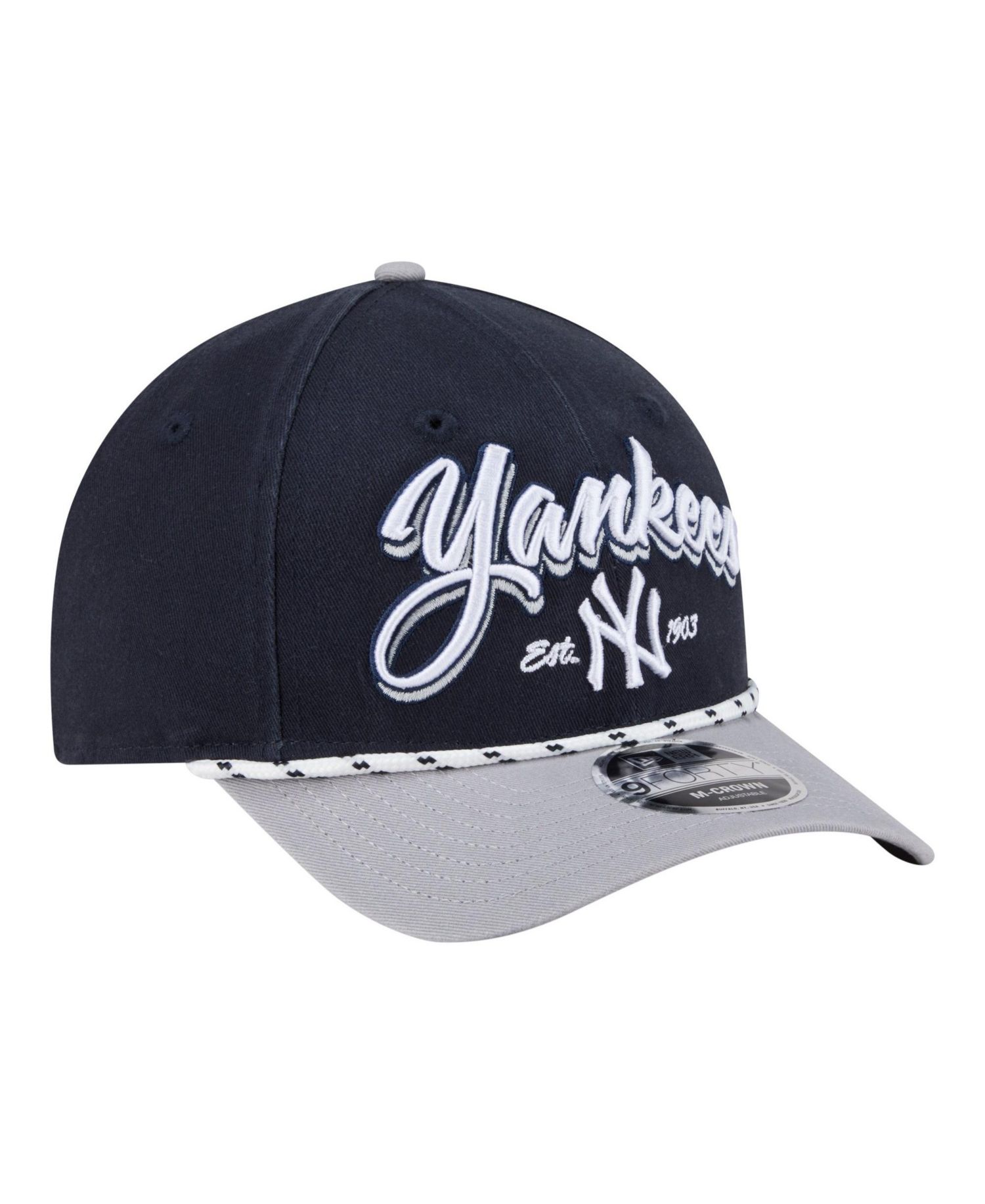 Men's Navy/Gray New York Yankees Team Loyal 9FORTY M-Crown Adjustable Hat