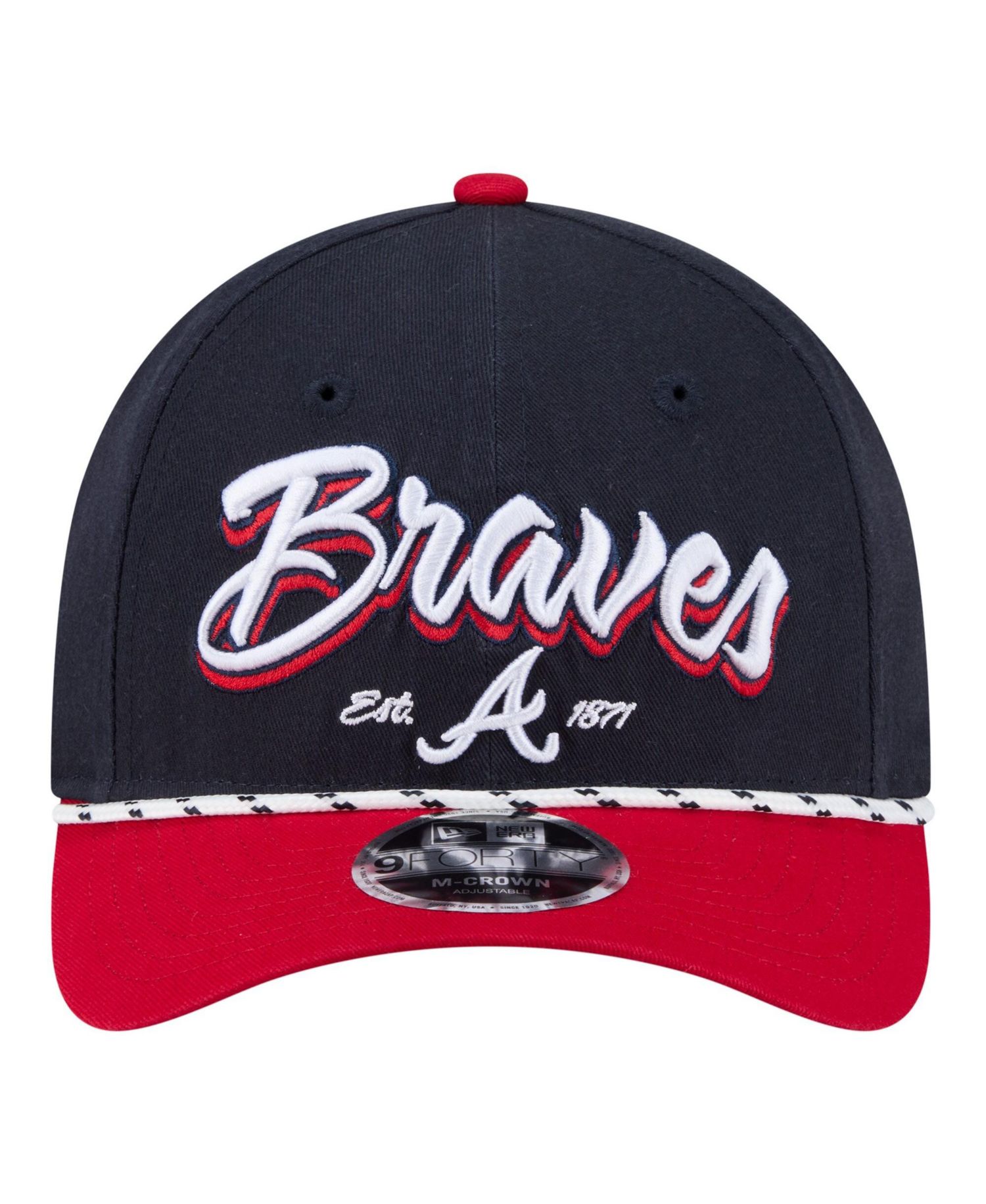 Men's Navy/Red Atlanta Braves Team Loyal 9FORTY M-Crown Adjustable Hat