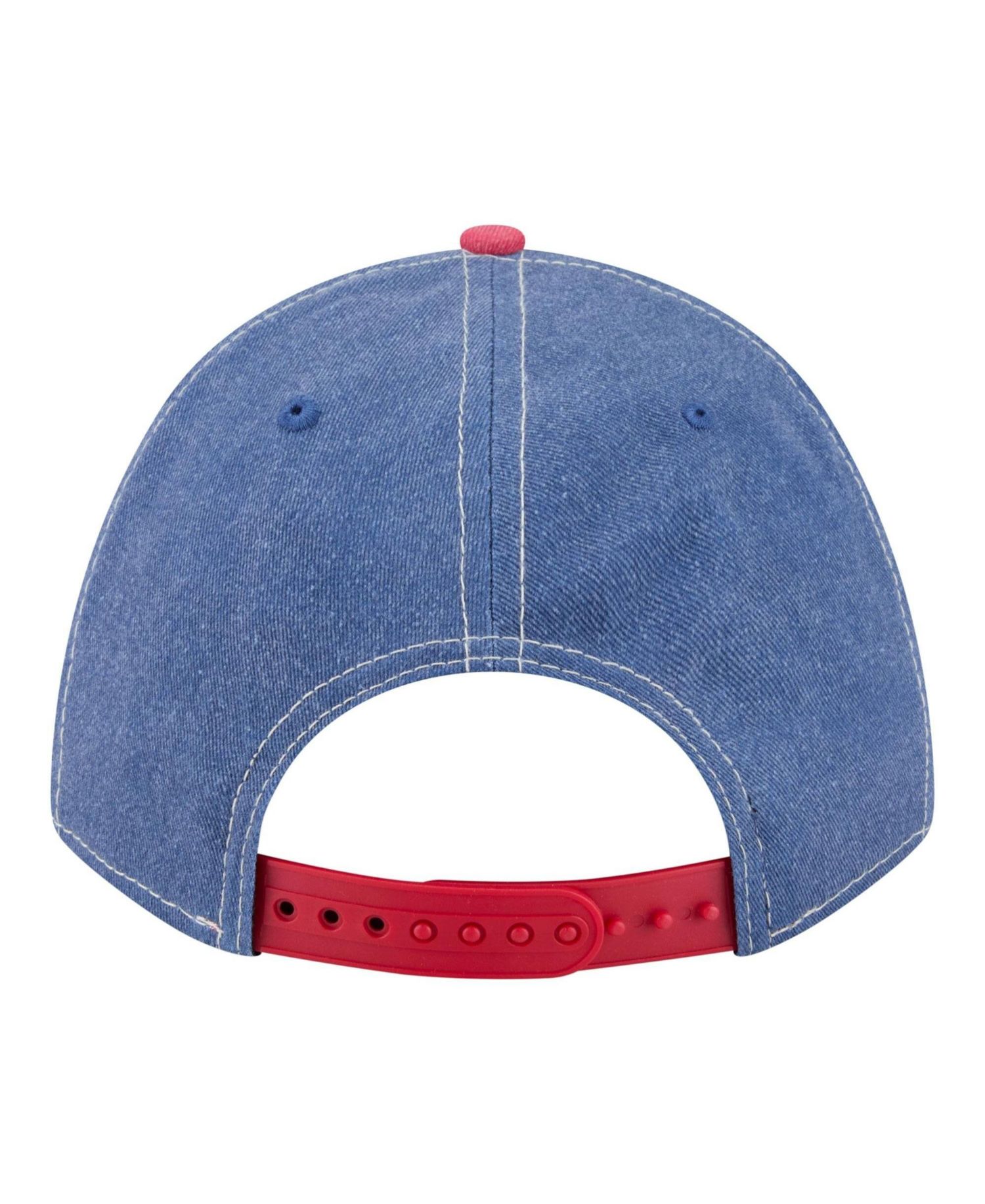 Men's Royal/Red Texas Rangers Felt M-Crown 9FORTY Adjustable Hat