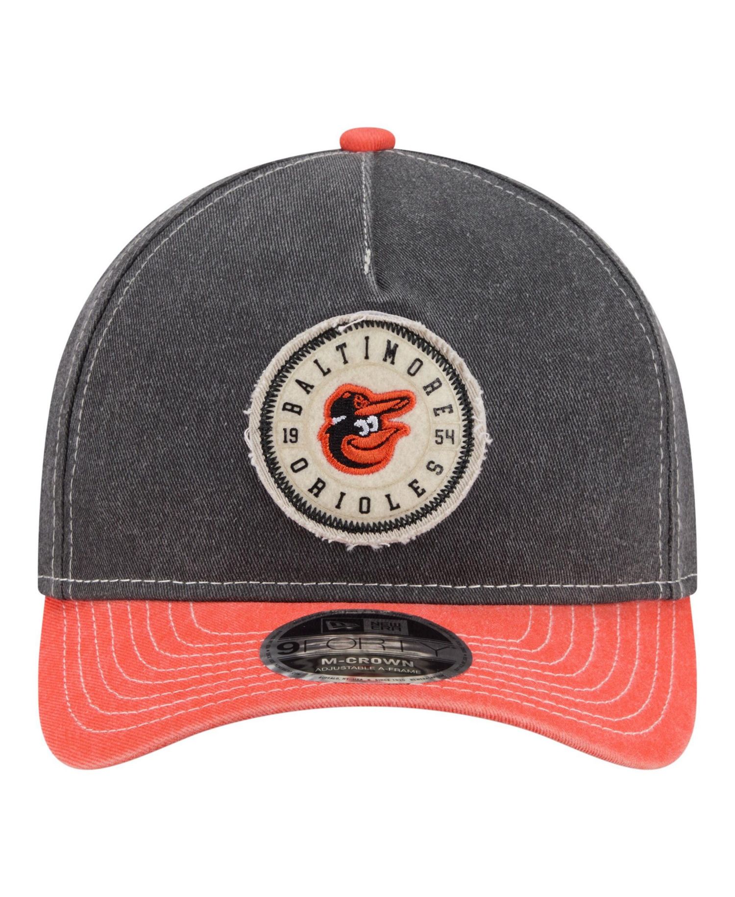 Men's Black/Orange Baltimore Orioles Felt M-Crown 9FORTY Adjustable Hat