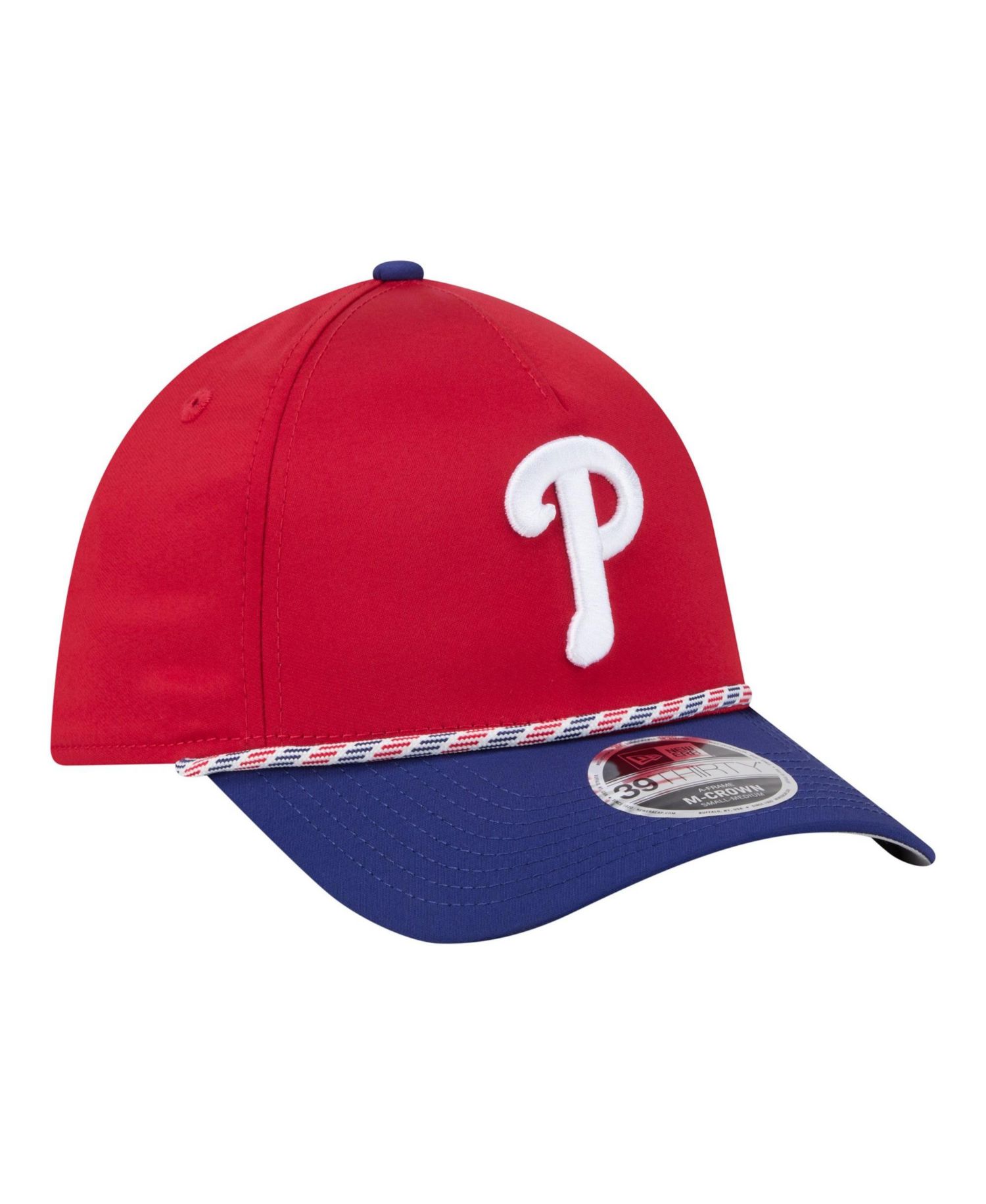 Men's Red/Royal Philadelphia Phillies Rope M-Crown A-Frame 39THIRTY Flex Hat