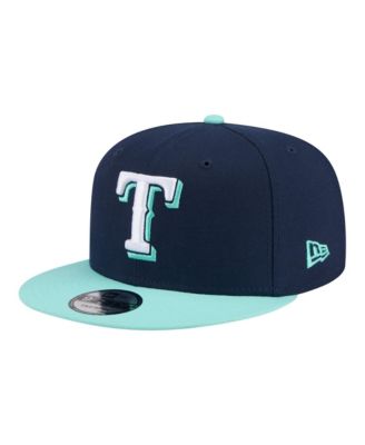 Men's Navy/Turquoise Texas Rangers Two-Tone Color Pack 9FIFTY Snapback Hat