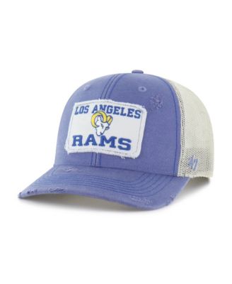 Men's Blue Los Angeles Rams Egremont Well-Worn Adjustable Trucker Hat