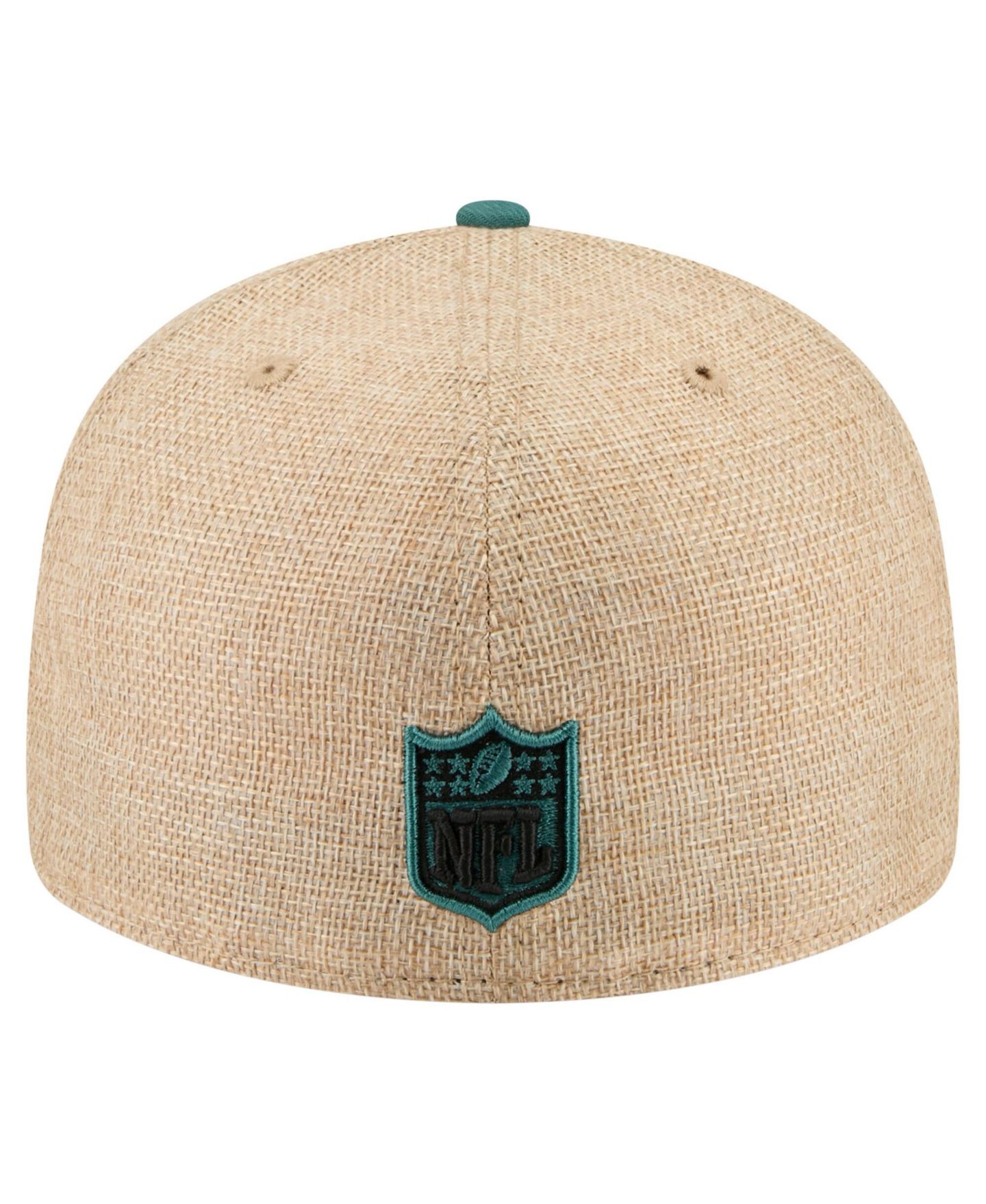 Мужская кепка New Era Natural/Midnight Green Philadelphia Eagles Pre-Curved Twine 59FIFTY Fitted Hat — фото 4