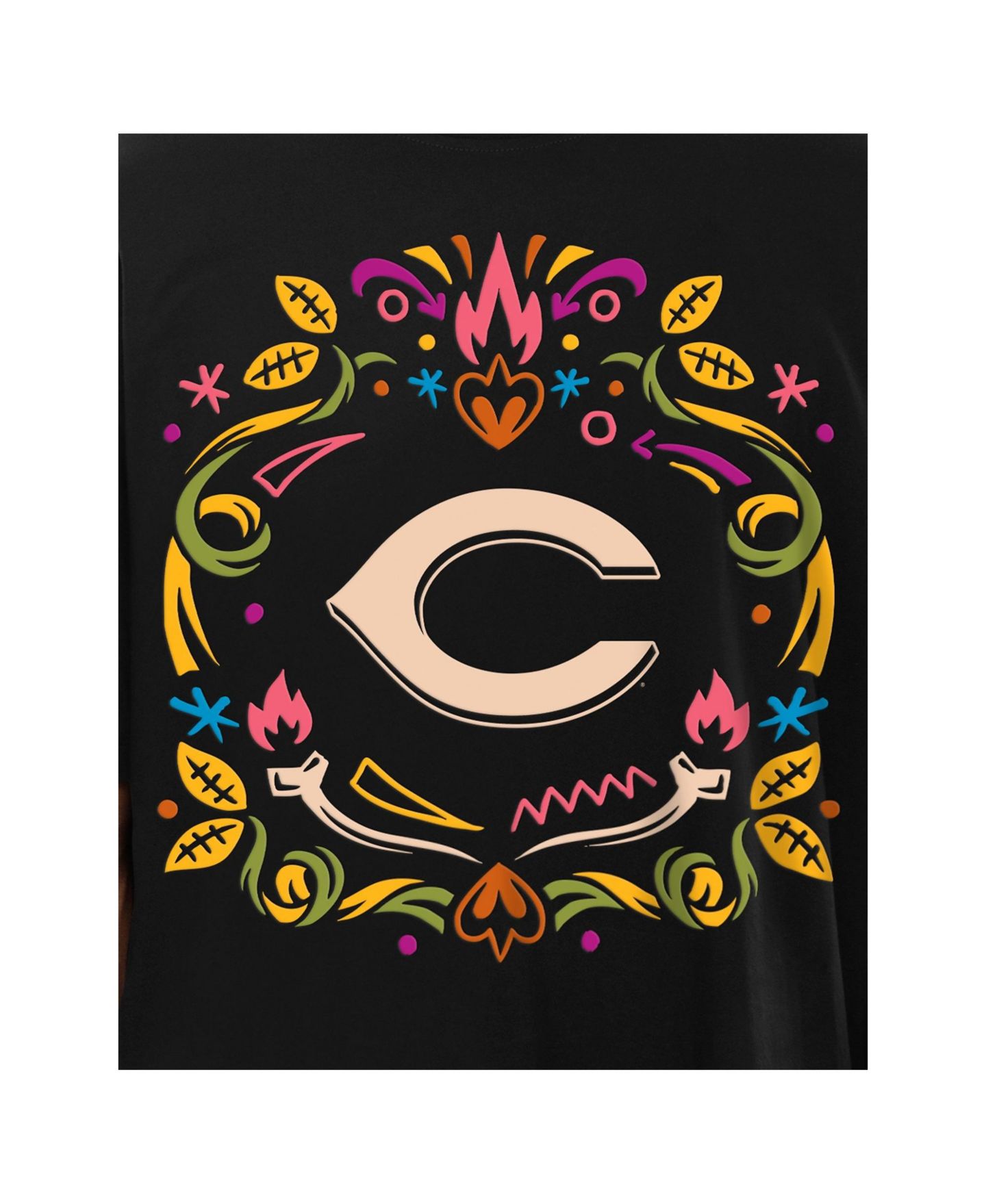 Мужская футболка New Era Black Cincinnati Reds Día de los Muertos — фото 5