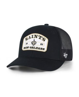Men's Black New Orleans Saints Roadway Adjustable Trucker Hat