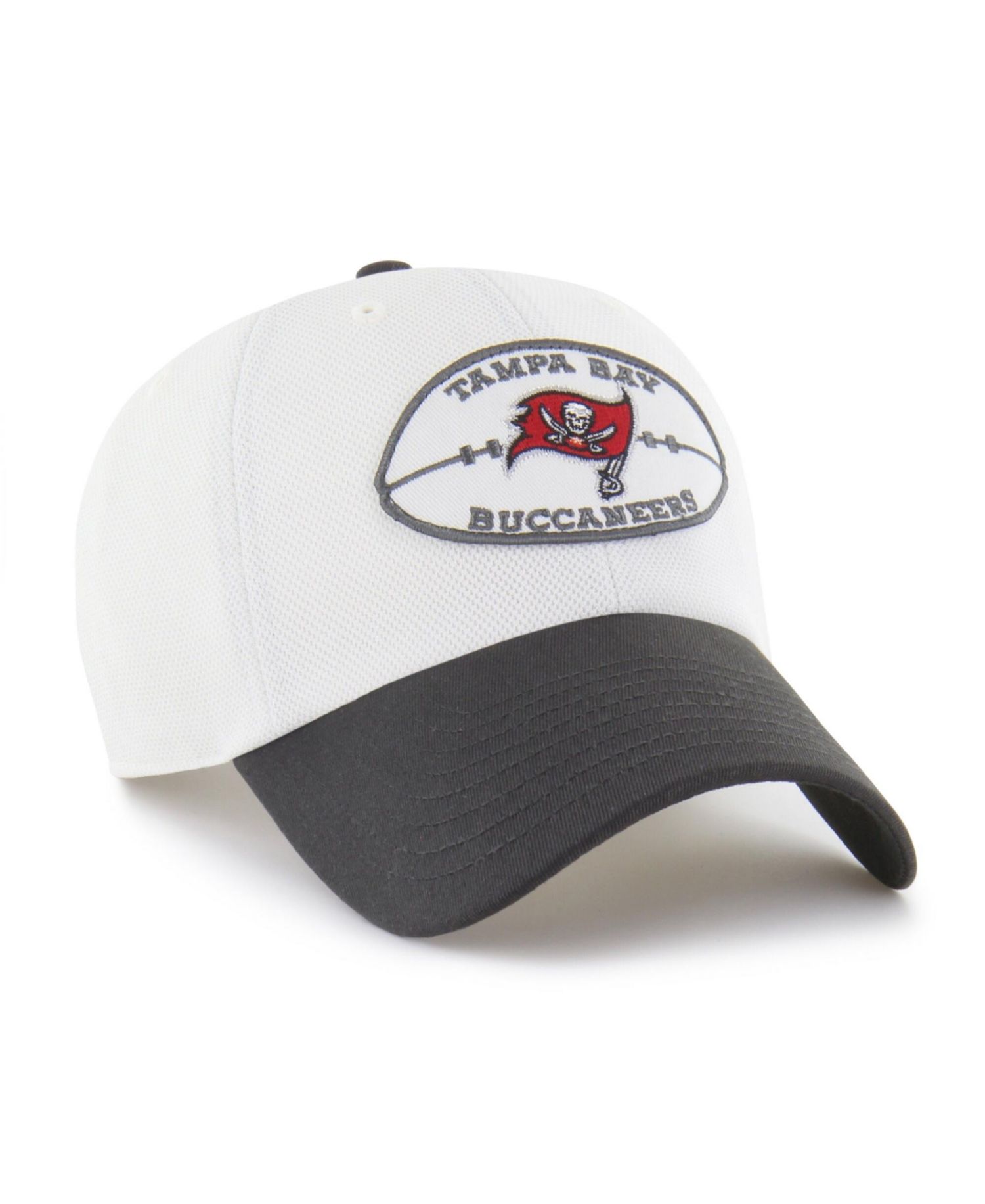 Men's Cream/Pewter Tampa Bay Buccaneers Pique Patch Clean Up Adjustable Hat