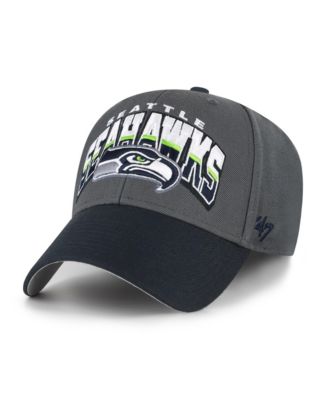Men's Charcoal Seattle Seahawks Split Block MVP Adjustable Hat
