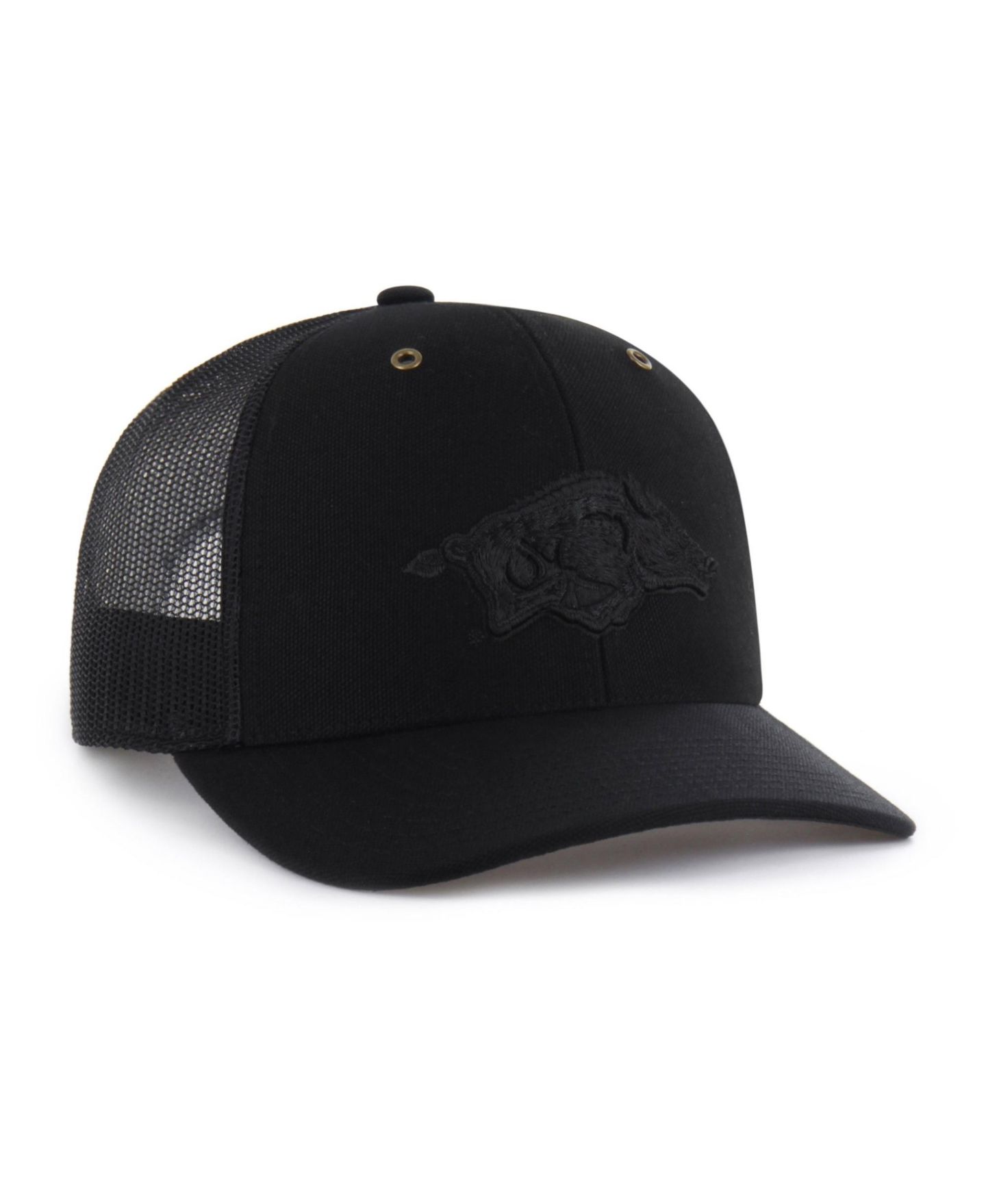Мужская кепка Carhartt x '47 Brand Black Arkansas Razorbacks Trucker Adjustable Hat — фото 2