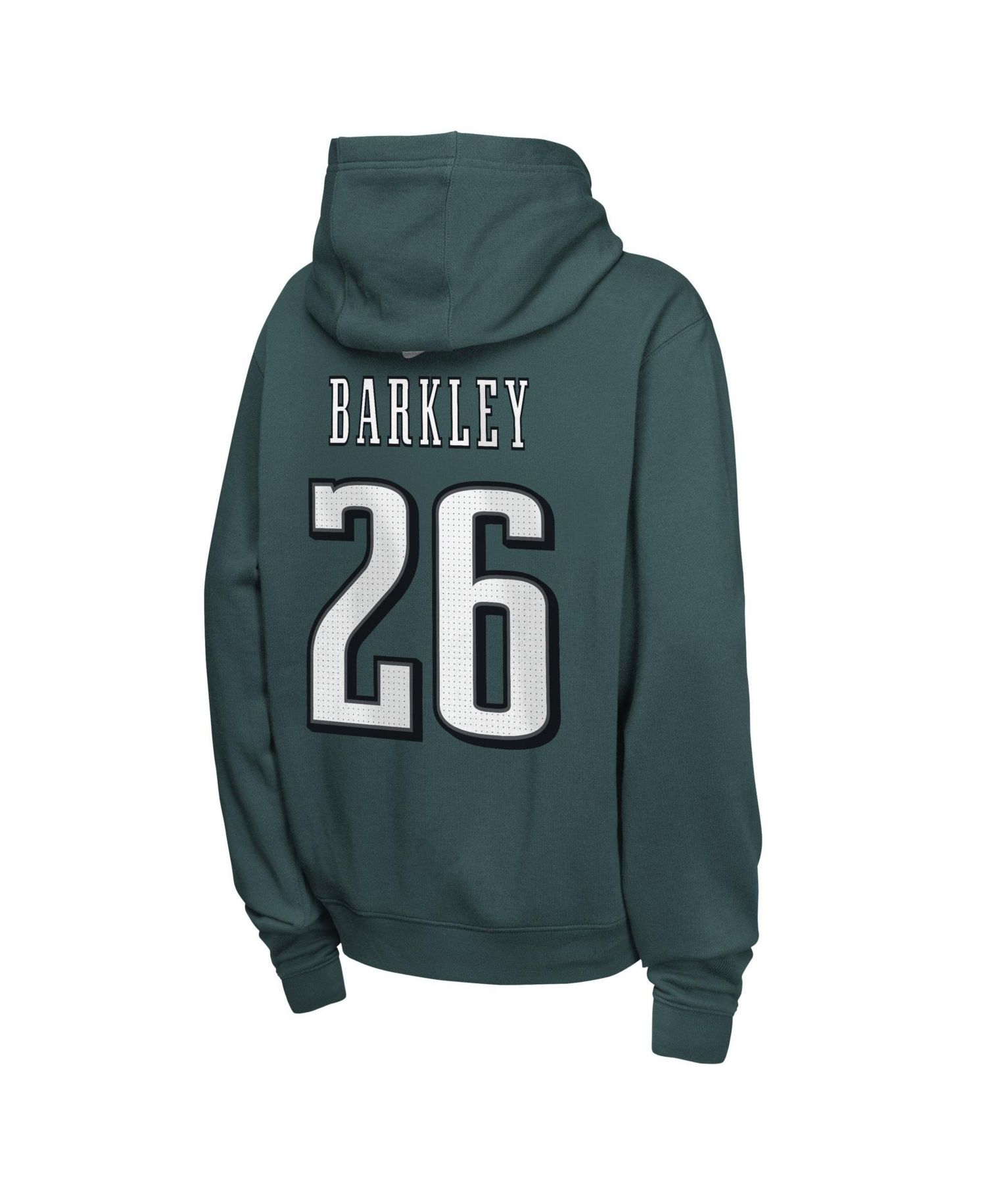 Big Boys and Girls Saquon Barkley Midnight Green Philadelphia Eagles Name & Number Club Fleece Hoodie