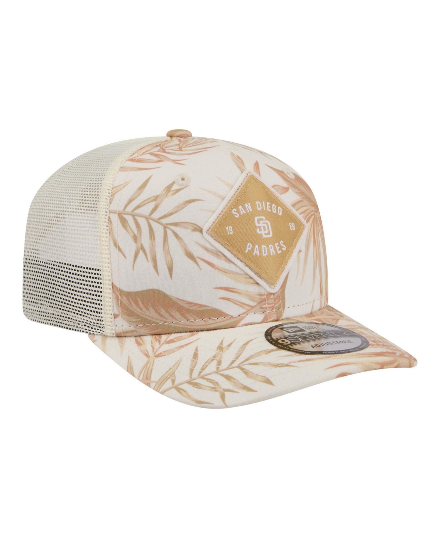 Men's Tan San Diego Padres Tonal Palm COOLERA 9SEVENTY Adjustable Trucker Hat