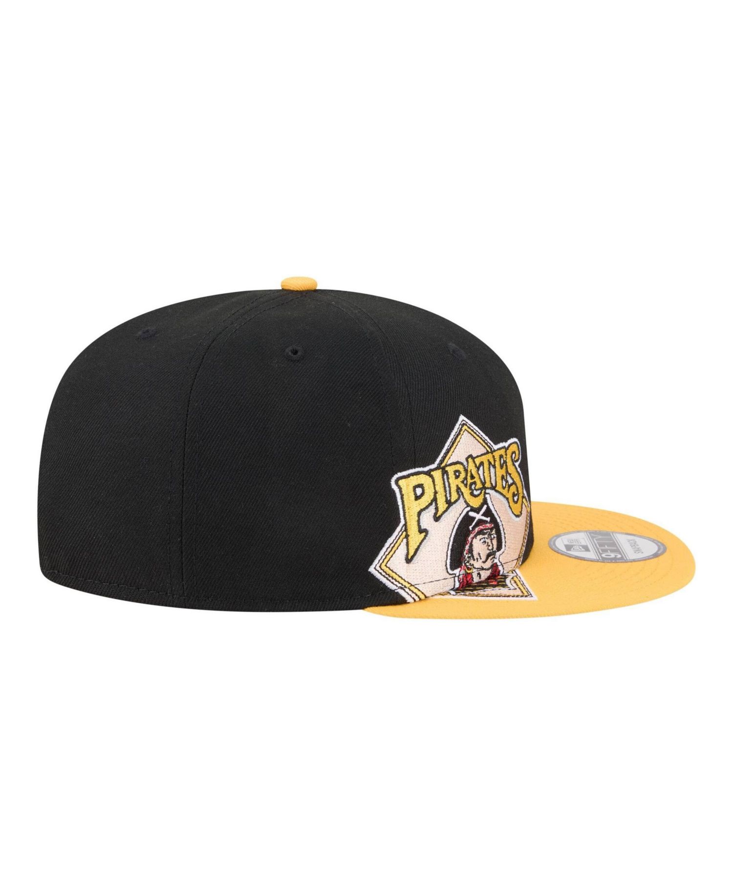 Men's Black/Gold Pittsburgh Pirates Stretched Two-Tone 9FIFTY Adjustable Hat