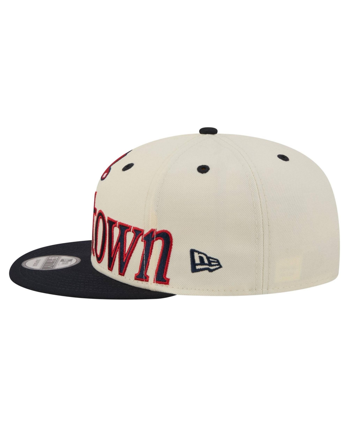 New Era Men's Cream Boston Red Sox Oversized Slogan 9FIFTY Snapback Hat