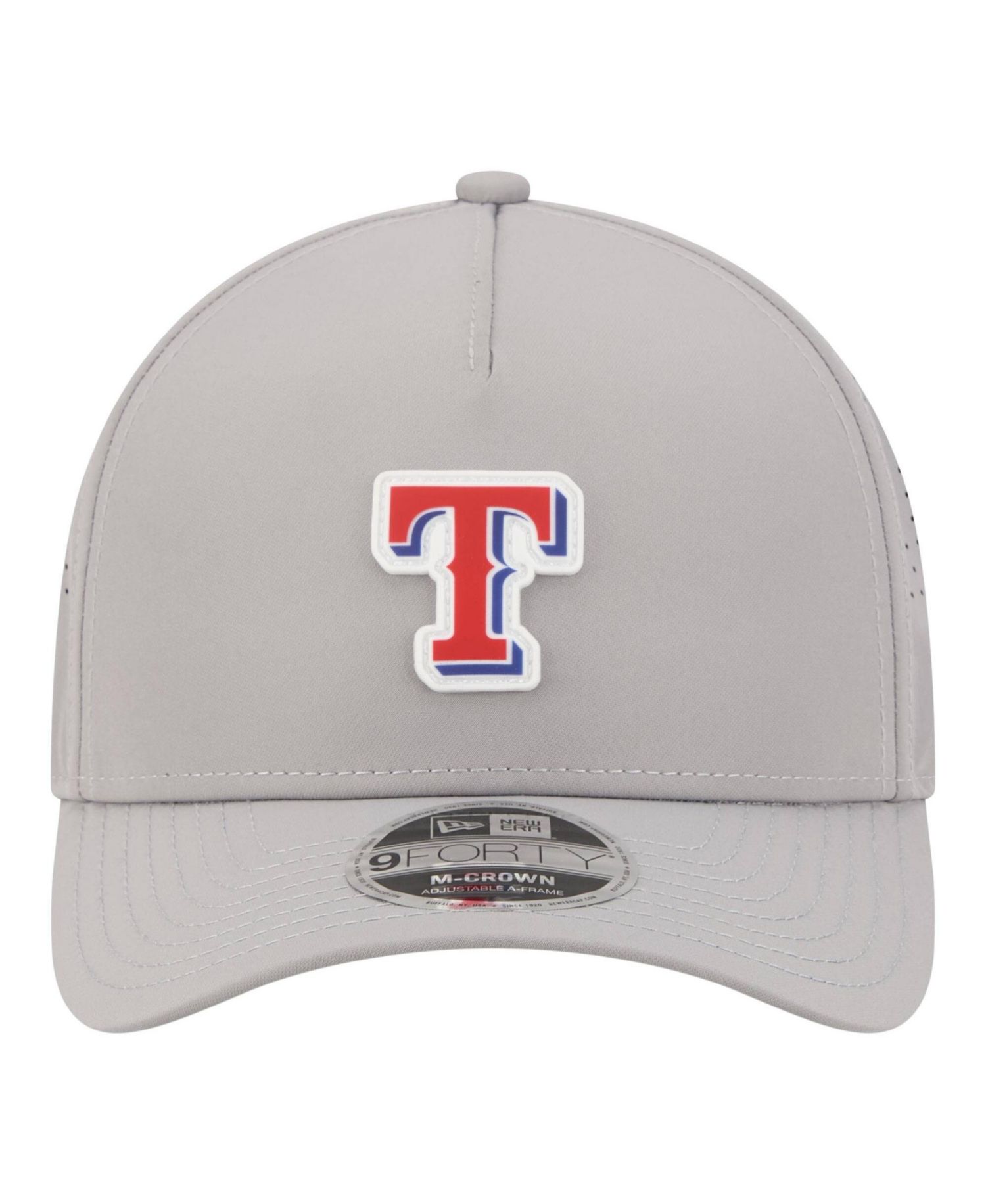 Men's Gray Texas Rangers Micro Logo 9FORTY M-Crown A-Frame Adjustable Hat